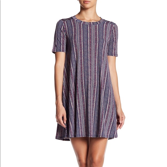 BCBG BCBGeneration Colorful Vertical Stripe Dress - Picture 5 of 6